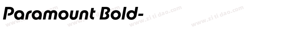 Paramount Bold字体转换